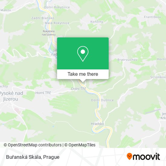 Buřanská Skála map