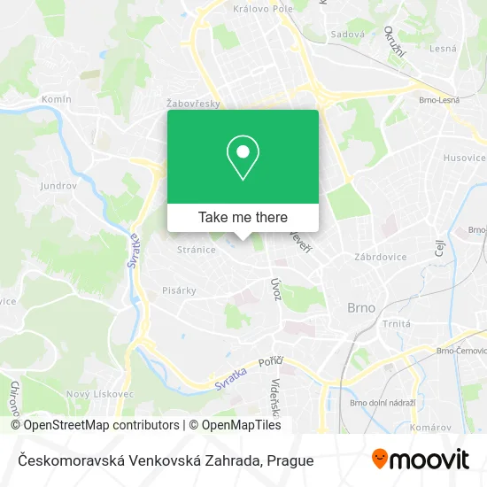 Карта Českomoravská Venkovská Zahrada