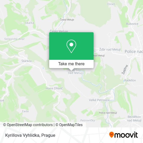 Kyrillova Vyhlídka map
