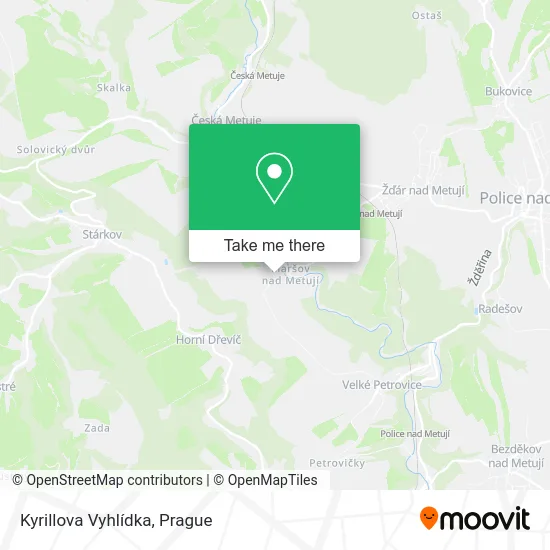Kyrillova Vyhlídka map