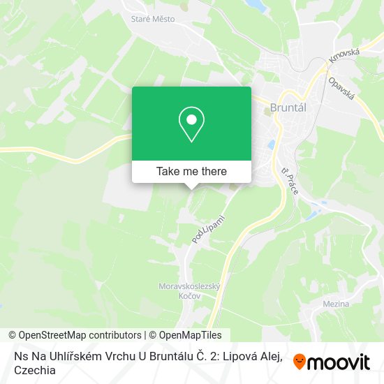 Ns Na Uhlířském Vrchu U Bruntálu Č. 2: Lipová Alej map
