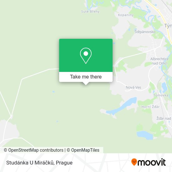 Studánka U Miráčků map