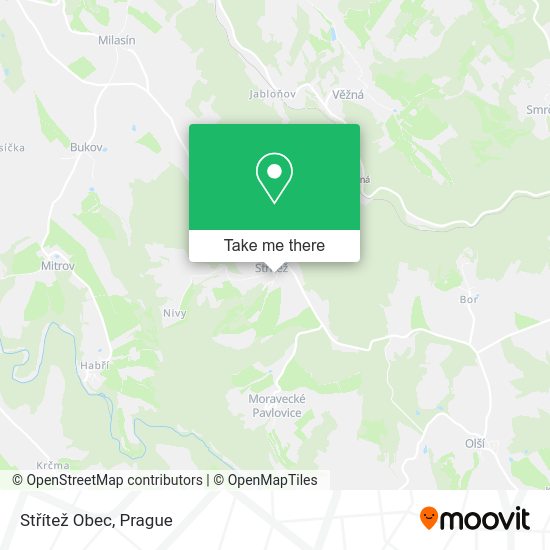 Střítež Obec map