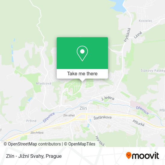 Zlín - Jižní Svahy map