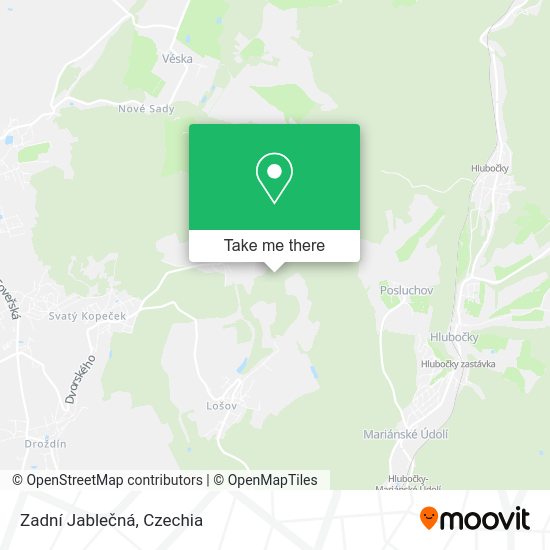 Карта Zadní Jablečná