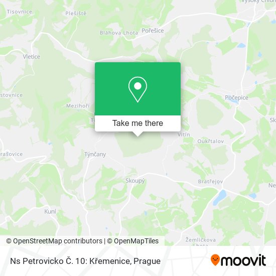 Ns Petrovicko Č. 10: Křemenice map