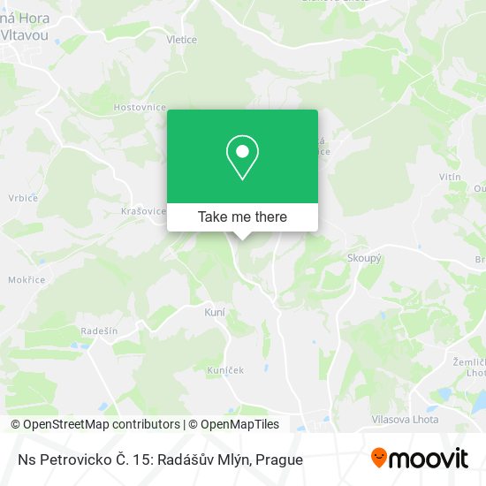 Ns Petrovicko Č. 15: Radášův Mlýn map