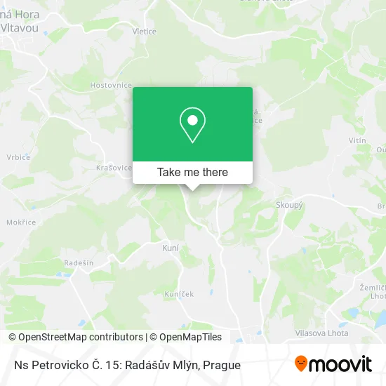Карта Ns Petrovicko Č. 15: Radášův Mlýn