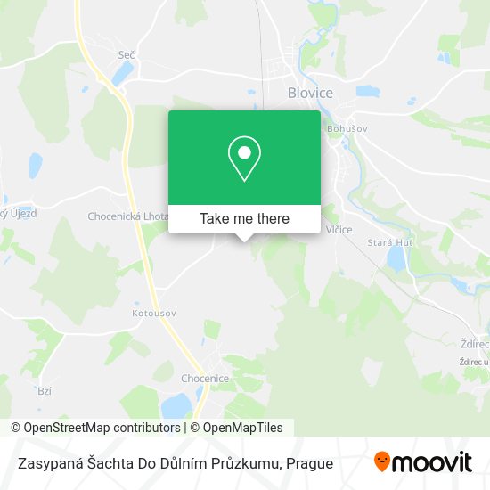 Zasypaná Šachta Do Důlním Průzkumu map