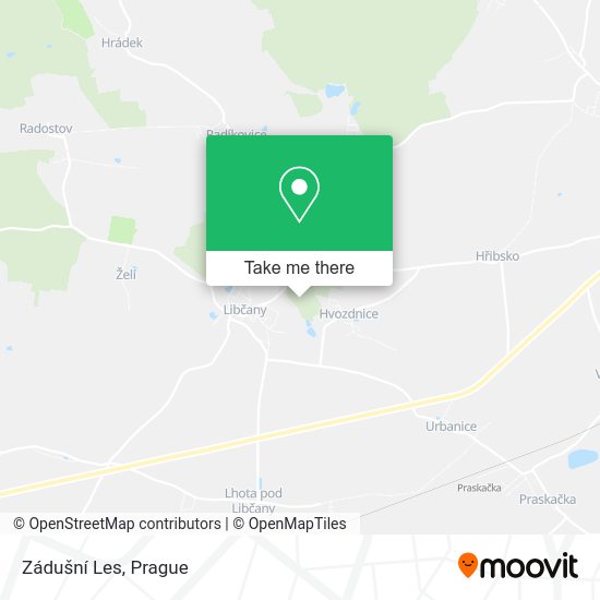 Zádušní Les map