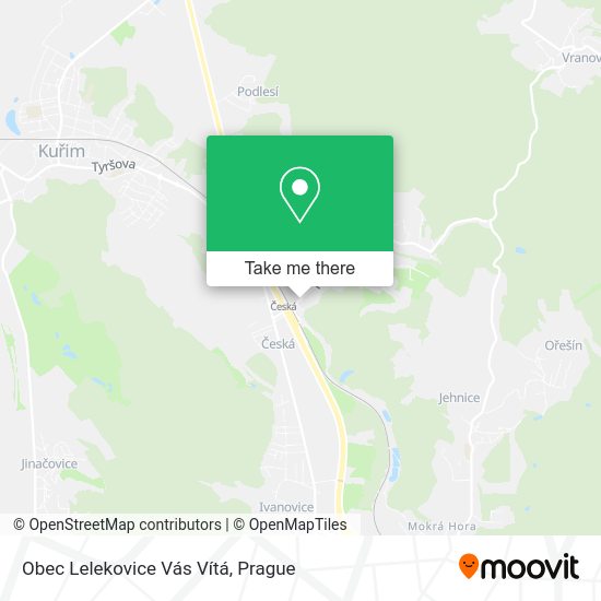 Obec Lelekovice Vás Vítá map