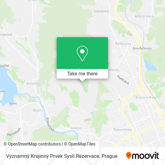 Významný Krajinný Prvek Syslí Rezervace map
