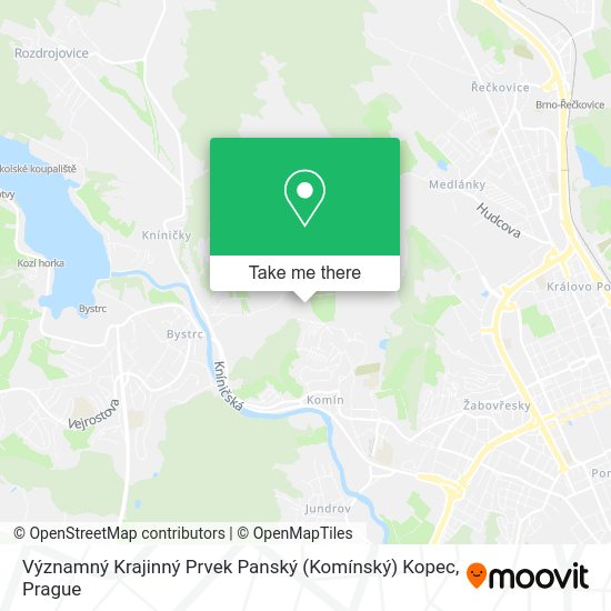 Významný Krajinný Prvek Panský (Komínský) Kopec map