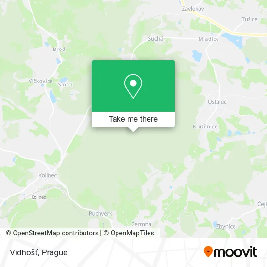 Карта Vidhošť