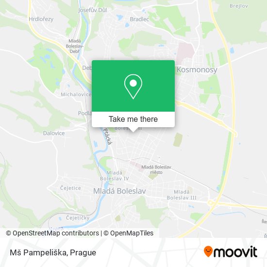 Карта Mš Pampeliška