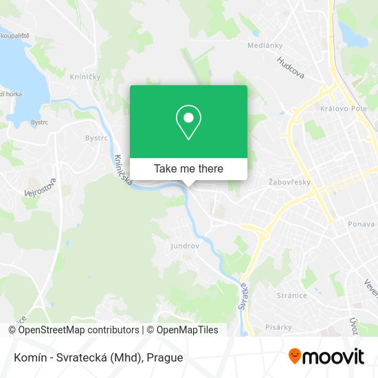 Komín - Svratecká (Mhd) map