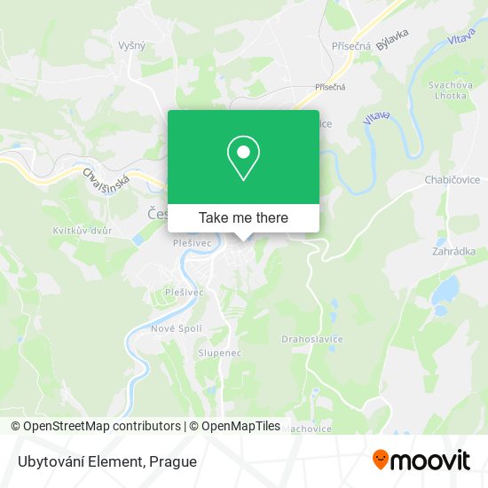 Ubytování Element map