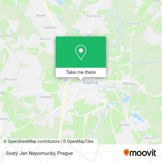Svatý Jan Nepomucký map