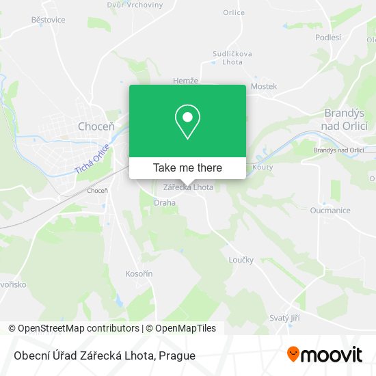 Obecní Úřad Zářecká Lhota map