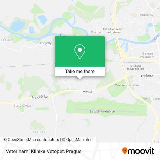 Veterinární Klinika Vetopet map