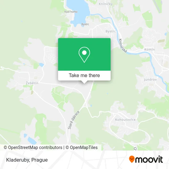 Карта Kladeruby