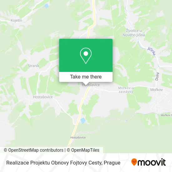 Карта Realizace Projektu Obnovy Fojtovy Cesty