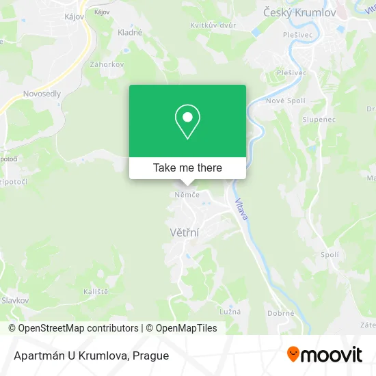 Карта Apartmán U Krumlova