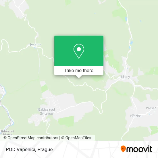 Карта POD Vápenicí