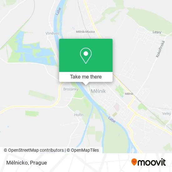 Карта Mělnicko