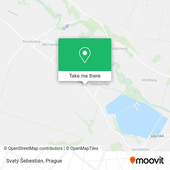 Svatý Šebestián map