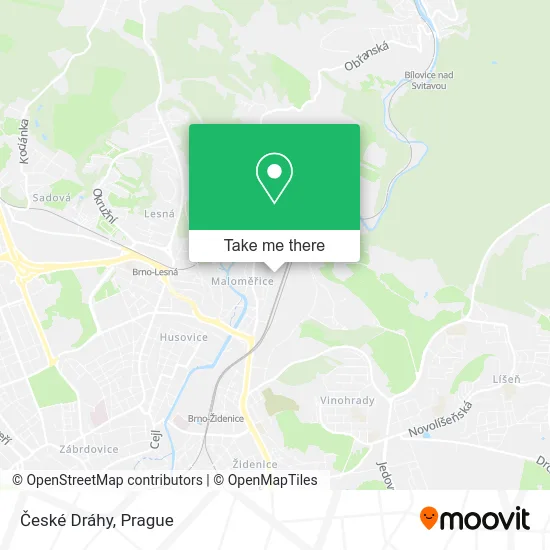 Карта České Dráhy