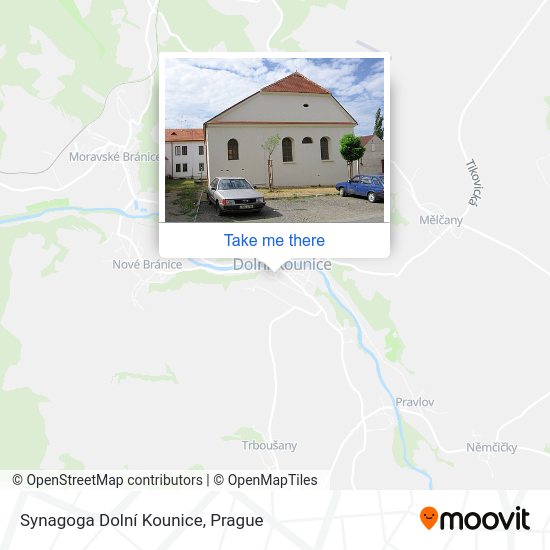 Synagoga Dolní Kounice map