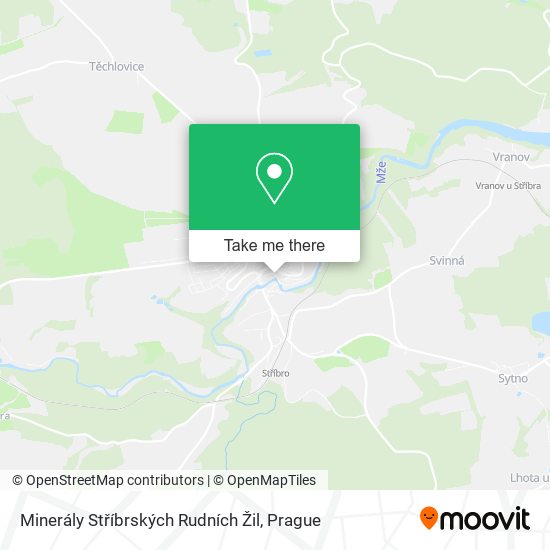 Minerály Stříbrských Rudních Žil map