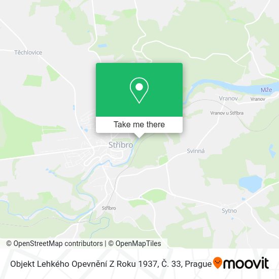 Objekt Lehkého Opevnění Z Roku 1937, Č. 33 map