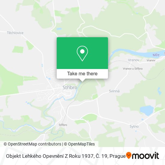Objekt Lehkého Opevnění Z Roku 1937, Č. 19 map