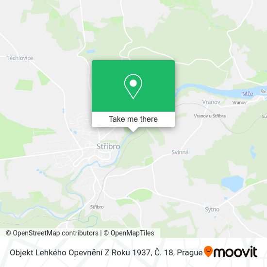 Objekt Lehkého Opevnění Z Roku 1937, Č. 18 map