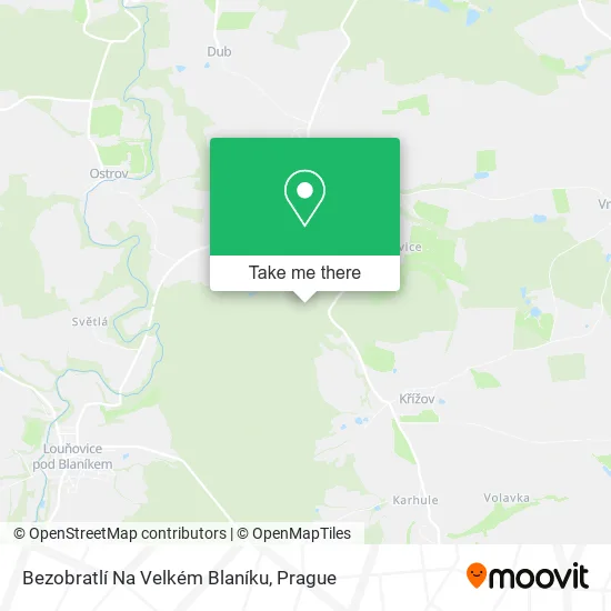 Карта Bezobratlí Na Velkém Blaníku