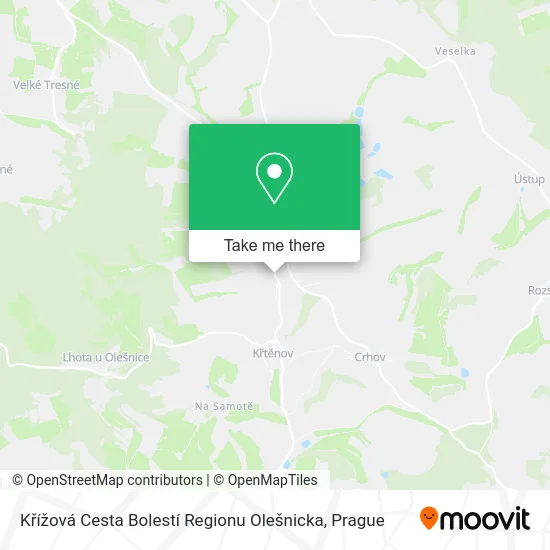 Křížová Cesta Bolestí Regionu Olešnicka map