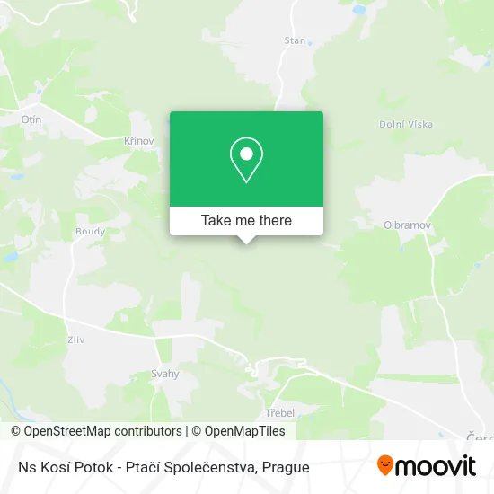Ns Kosí Potok - Ptačí Společenstva map