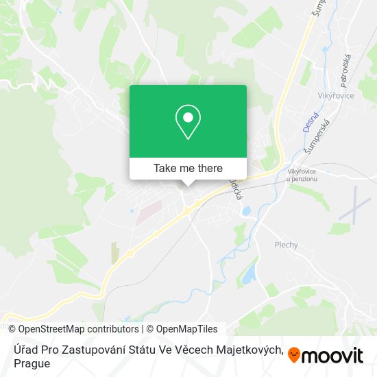 Úřad Pro Zastupování Státu Ve Věcech Majetkových map