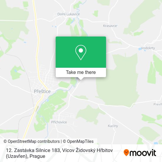 12. Zastávka Silnice 183, Vícov Židovský Hřbitov (Uzavřen) map