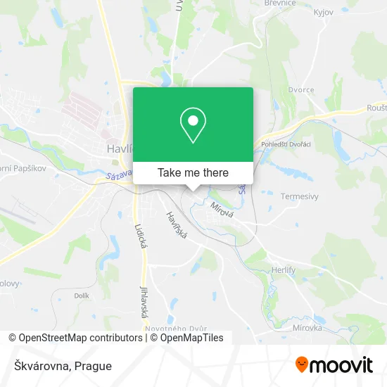 Карта Škvárovna