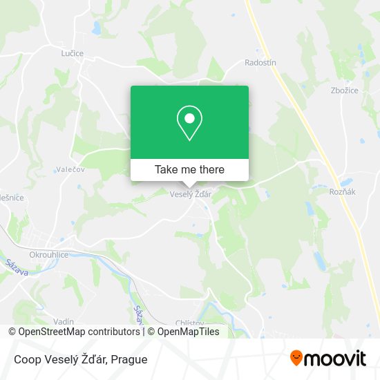 Coop Veselý Žďár map