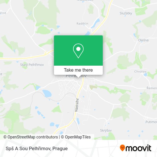 Spš A Sou Pelhřimov map
