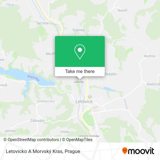 Letovicko A Morvský Kras map