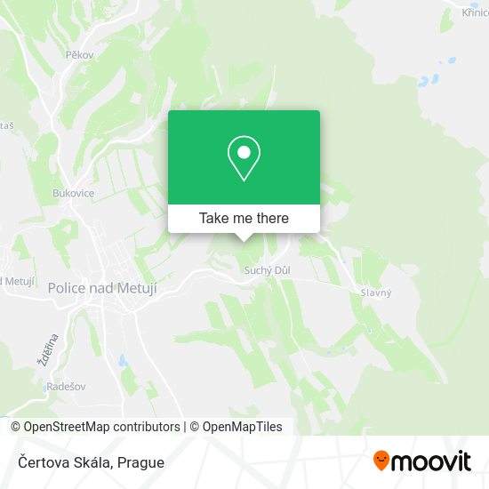 Čertova Skála map
