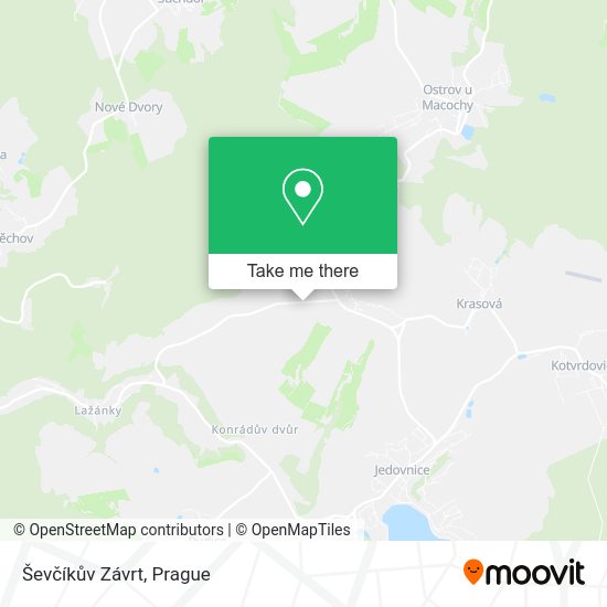 Карта Ševčíkův Závrt
