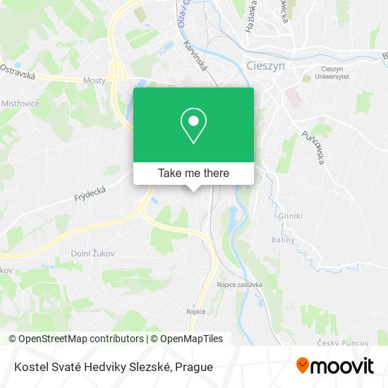 Kostel Svaté Hedviky Slezské map