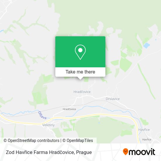 Zod Havřice Farma Hradčovice map