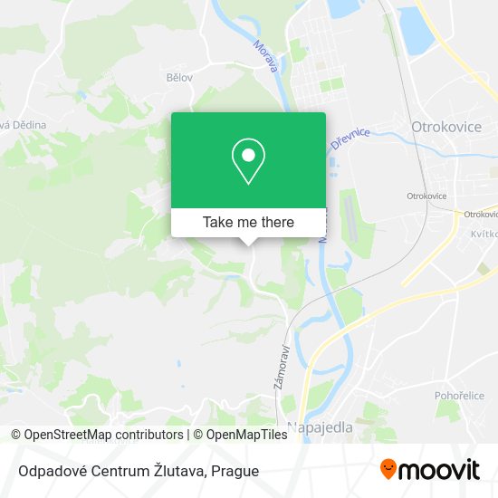 Odpadové Centrum Žlutava map